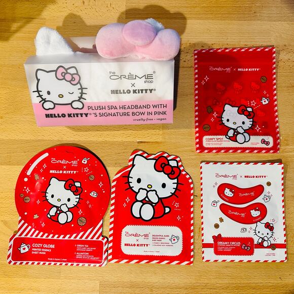 Hello Kitty Creme Shop Headband Beauty Bundle 5 PC Set Kawaii – New - Picture 1 of 6
